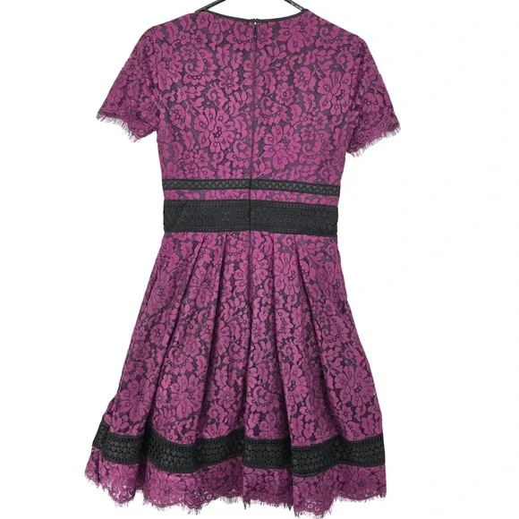 Eliza J Size 6 Fit & Flare Womens Lace Cocktail Party Elegant Evening Dress - Picture 2 of 11